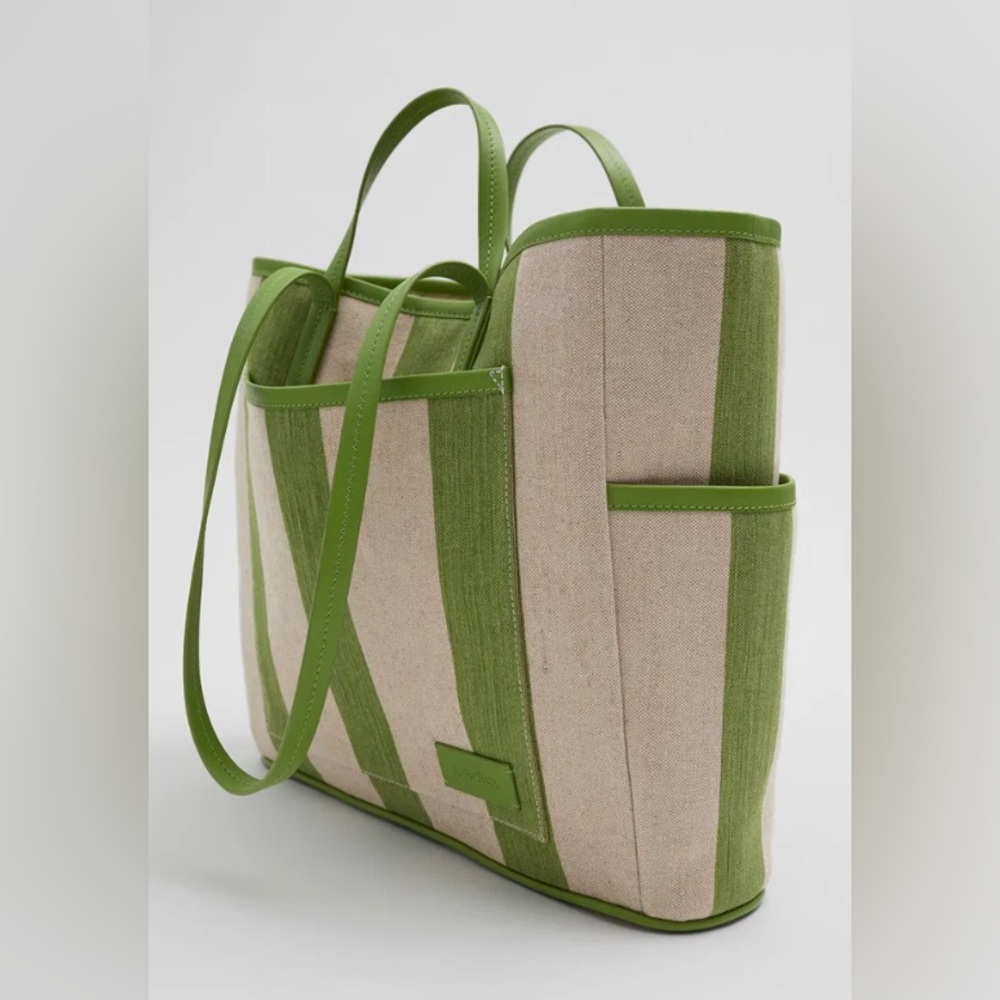 & Other Stories striped tote 13” height, bottom W: 17.7” shoulder strap 12.2” - Picture 2 of 5